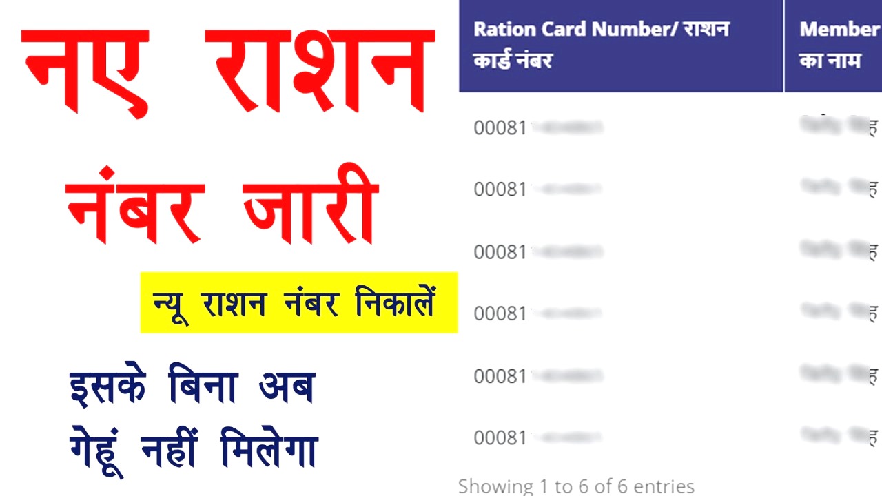 New Ration card number kaise nikale